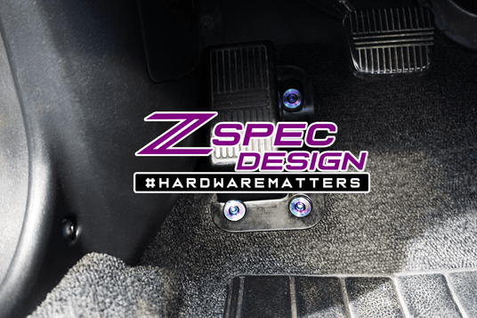 ZSPEC Dress Up Bolts® Dead-Pedal Fastener Kit for Nissan 240SX S13 (& Silvia), Titanium