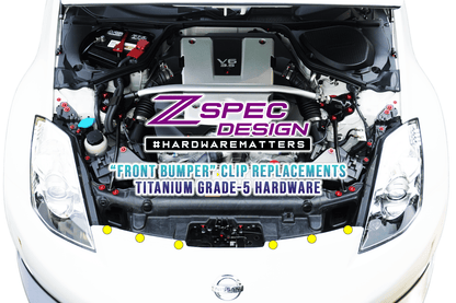 ZSPEC "Front-Bumper Only" Clips Replacement Kit for Nissan 350z Z33, Titanium