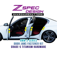 ZSPEC "Door Jams" Dress Up Bolts® Fastener Kit for '14-18 BMW 3-Series Titanium