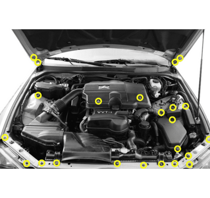 ZSPEC Stage-3 Dress Up Bolts® Fastener Kit for '98-13 Lexus IS 250/300/350, Stainless & Billet