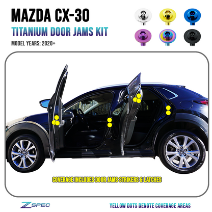 ZSPEC Door Jams Fastener Kit for the '20-24 Mazda CX-30, Titanium