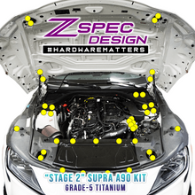 ZSPEC "Stage 2" Fastener Kit for '20+ Toyota Supra MKV GR A90, Titanium