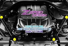 ZSPEC Front Strut Cross-Braces Fasteners for '20+ Toyota Supra MKV GR A90, Titanium