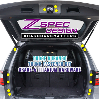ZSPEC Dress Up Bolts® Hatch/Trunk-Area Fastener Kit for '11-23 Dodge Durango, Titanium