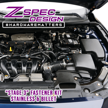 ZSPEC Stage-3 Dress Up Bolts® Fastener Kit for '14-17 Mazda3 2.0L, Stainless & Billet
