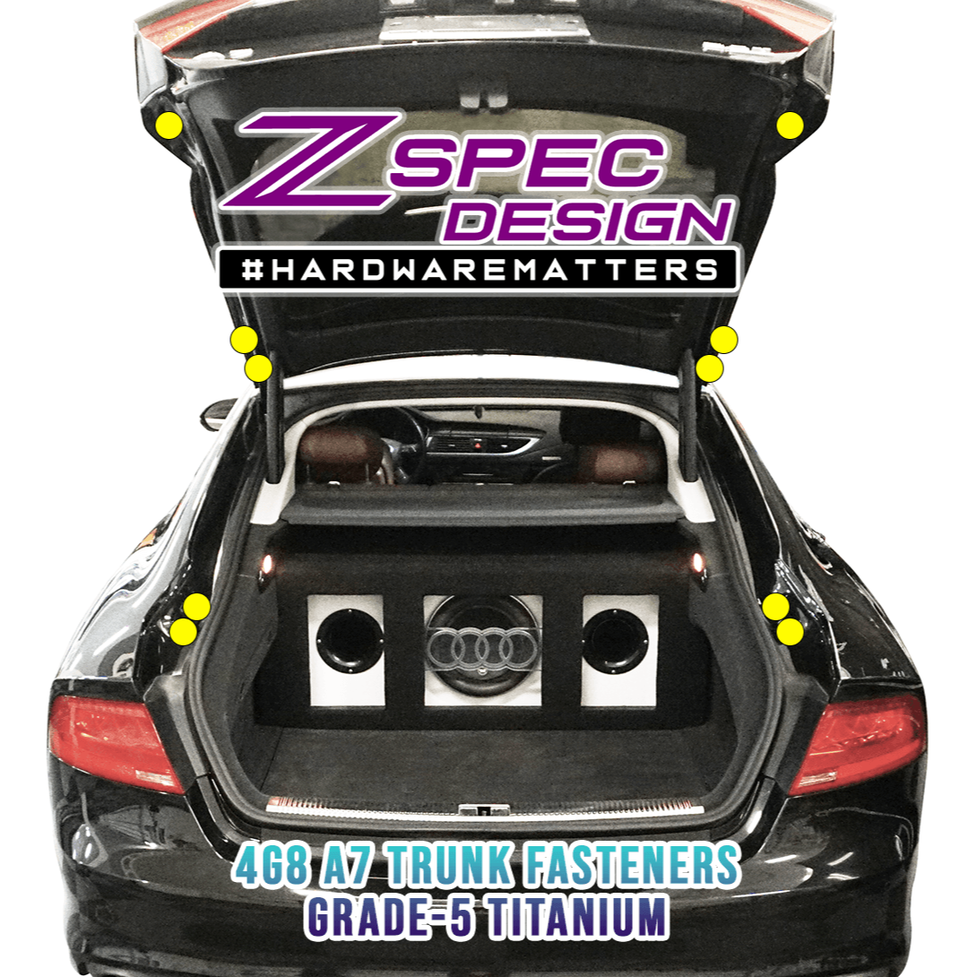 ZSPEC Dress Up Bolts® Trunk Fastener Kit for '12-18 Audi A7 4G8 3.0L, Titanium