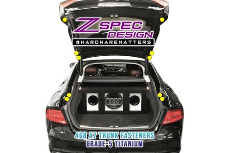 ZSPEC Dress Up Bolts® Trunk Fastener Kit for '12-18 Audi A7 4G8 3.0L, Titanium