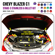 ZSPEC Stage-3 Dress Up Bolts® Fastener Kit for '19+ Chevy Blazer C1, Stainless & Billet