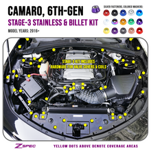 ZSPEC "Stage 3" Dress Up Bolts® Fastener Kit for '16+ Chevy V8 Camaro SS, Stainless & Billet