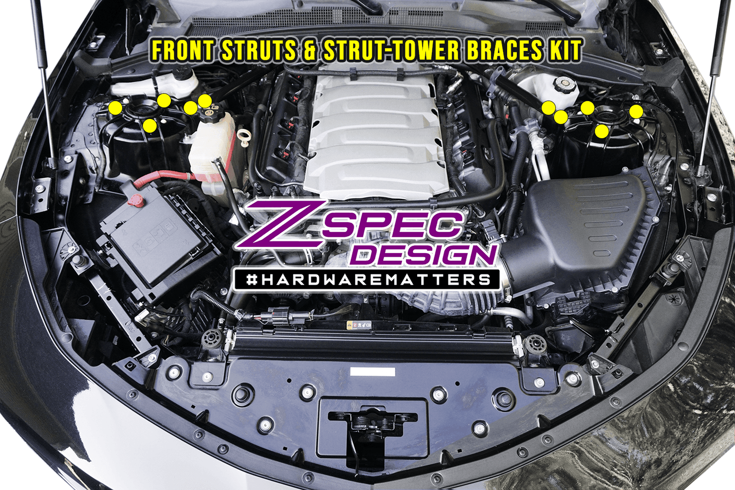 ZSPEC Titanium Struts & Strut-Braces Fastener Kits for '16+ Chevy V8 Camaro SS
