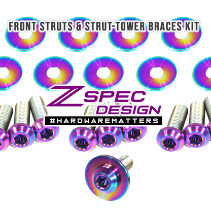 ZSPEC Titanium Struts & Strut-Braces Fastener Kits for '16+ Chevy V8 Camaro SS