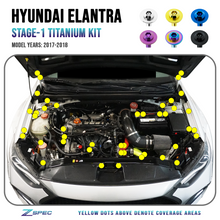 ZSPEC "Stage 1" Dress Up Bolts® Fastener Kit for '17-18 Hyundai Elantra, Titanium