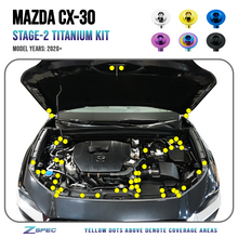 ZSPEC "Stage 2" Dress Up Bolts® Fastener Kit for the '20-24 Mazda CX-30, Titanium