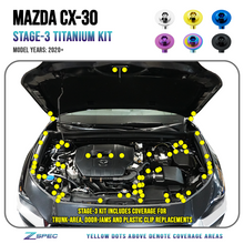 ZSPEC "Stage 3" Dress Up Bolts® Fastener Kit for the '20-24 Mazda CX-30, Titanium