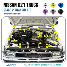 ZSPEC "Stage 2" Engine Bay Fastener Kit for Nissan Hardbody D21 Pickup Truck, Titanium