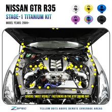 ZSPEC "Stage 1" Dress Up Bolts® Fastener Kit for '09-23 Nissan GTR (R35), Titanium