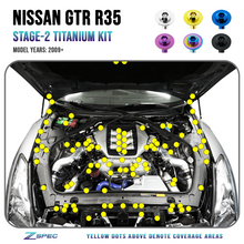 ZSPEC "Stage 2" Dress Up Bolts® Fastener Kit for '09-23 Nissan GTR (R35), Titanium