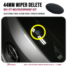 ZSPEC 44mm Rear Wiper Hole-Cover/Cap/Plug, Weatherproof, fits holes 16mm-30mm, Black