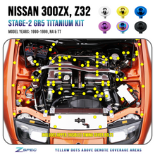 ZSPEC "Stage 2" Dress Up Bolts® Hardware Kit for Nissan 300zx Z32, Titanium