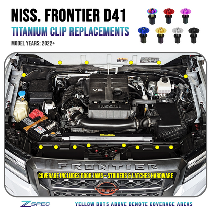 ZSPEC Plastic Clips Replacement Kit for D41 Nissan Frontier, Titanium GR5