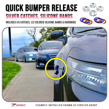 ZSPEC Quick Release Bumper Fastener Kit w/SILVER Catches & Colored Bands