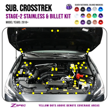 ZSPEC "Stage 2" Dress Up Bolts® Fastener Kit for '18-24 Subaru CrossTrek, Stainless & Billet Hardware