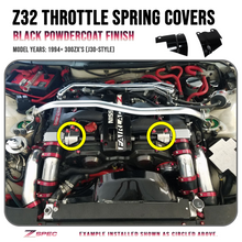 ZSPEC Black Throttle Spring Covers for '94-96 300zx Z32 Plenums, Powdercoated Stainless