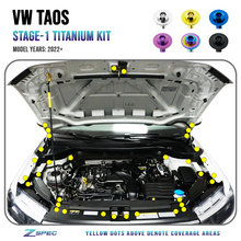 ZSPEC "Stage 1" Dress Up Bolts® Fastener Kit for '22+ VW Taos, Grade-5 Titanium