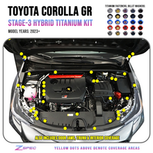 ZSPEC Stage-3 Dress Up Bolts® Fastener Kit for the GR Corolla, Titanium & Billet Hardware