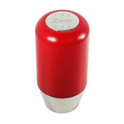 ZSPEC Shift Knob, M12-1.25, Delrin & Stainless, 6-Speed Shift Pattern Coin