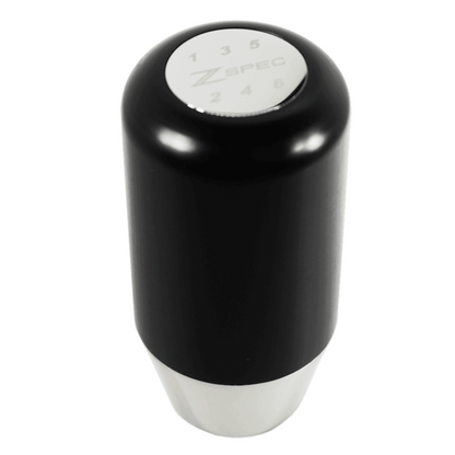 ZSPEC Shift Knob, M12-1.25, Delrin & Stainless, 6-Speed Shift Pattern Coin