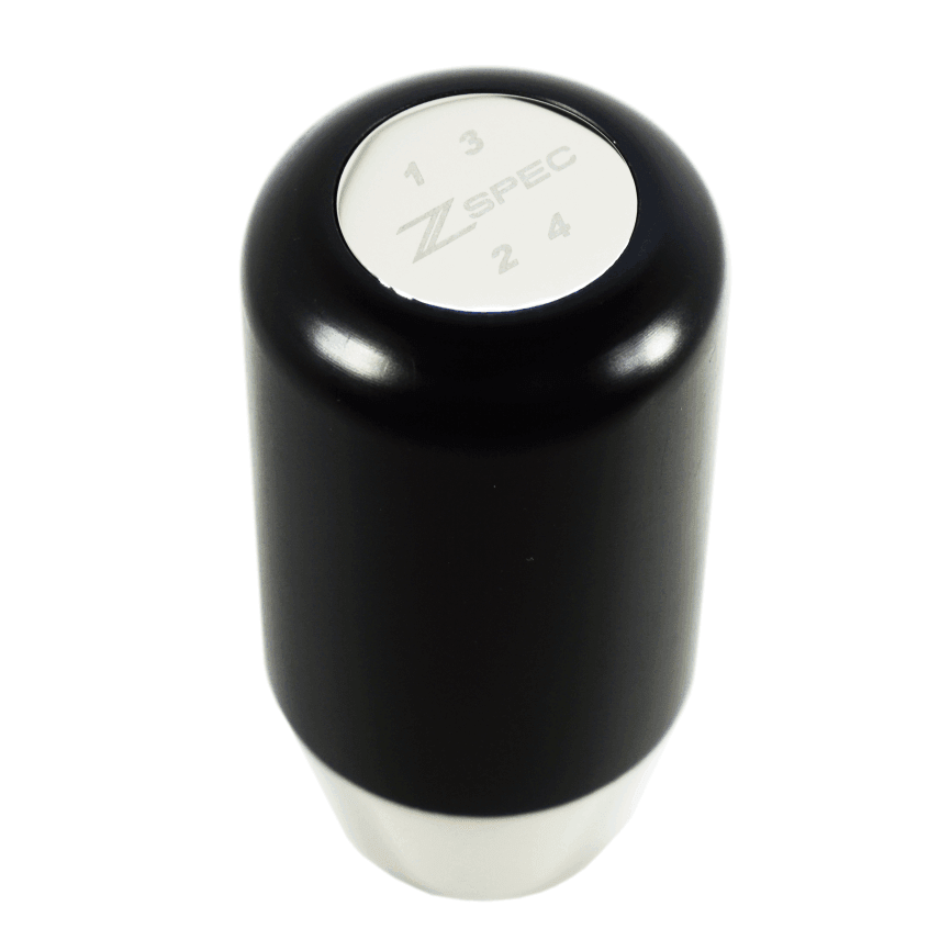 ZSPEC Shift Knob, M8-1.25, Delrin & Stainless, 4-Speed Shift Pattern Coin
