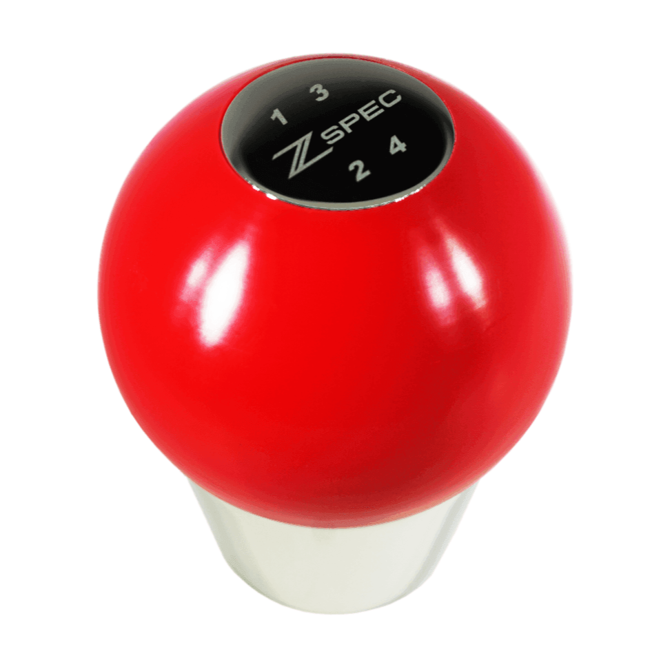 ZSPEC Shift Knob, M12-1.25, Delrin & Stainless, 4-Speed Shift Pattern Coin