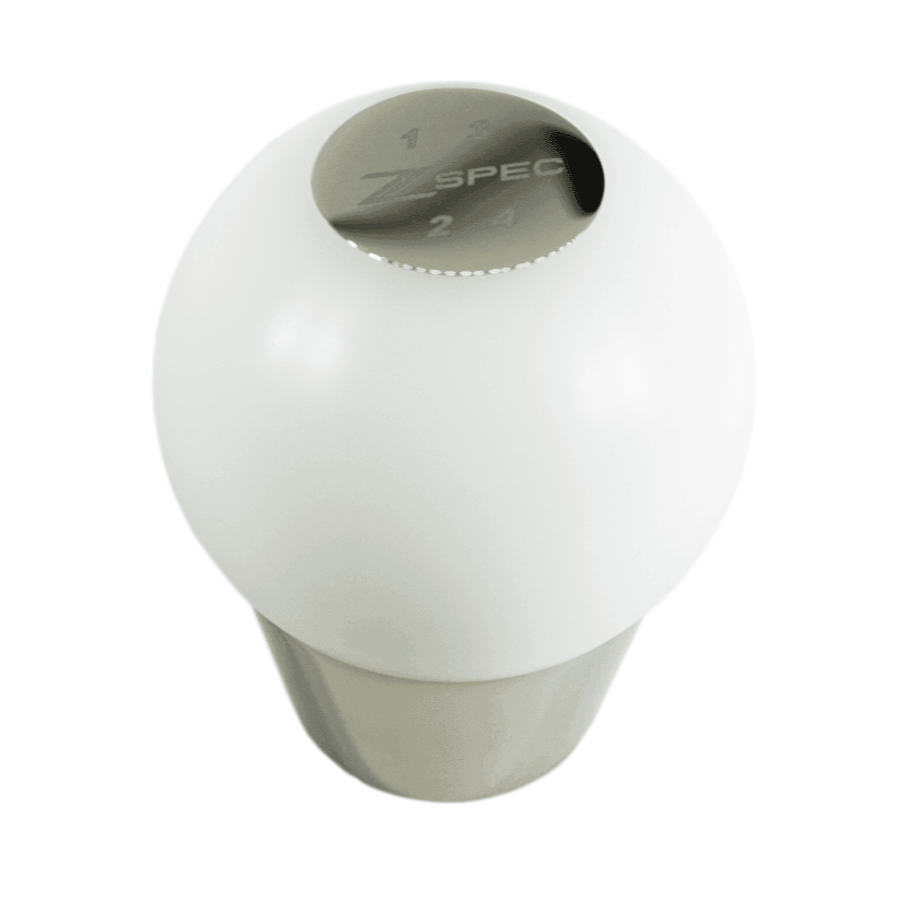ZSPEC Shift Knob, M12-1.25, Delrin & Stainless, 4-Speed Shift Pattern Coin
