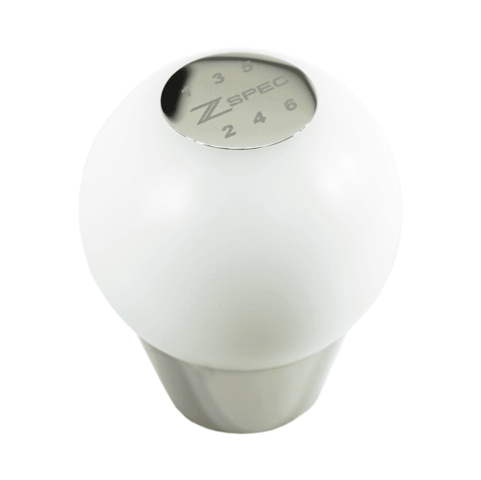 ZSPEC Shift Knob, M12-1.25, Delrin & Stainless, 6-Speed Shift Pattern Coin