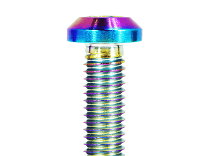 ZSPEC M8-1.25x35mm Dress Up Bolt® Fastener, Angled Head, Titanium Grade-5, Per Each