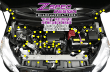 ZSPEC "Stage 3" Dress Up Bolts® Fastener Kit for '23+ Mitsubishi Mirage, Stainless & Billet
