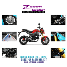 ZSPEC Dress-Up Bolts® Hardware Kit for the pre-2020 Honda Grom Platform, Titanium