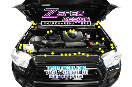ZSPEC "Stage 1" Dress Up Bolts® Fastener Kit for '16-23 Toyota Tacoma N300, Titanium