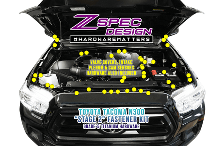 ZSPEC "Stage 2" Dress Up Bolts® Fastener Kit for '16-23 Toyota Tacoma N300, Titanium