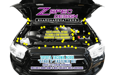 ZSPEC "Stage 3" Dress Up Bolts® Fastener Kit for '16-23 Toyota Tacoma N300, Titanium