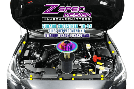 ZSPEC Titanium Plastic Clips Replacement Kit for Subaru CrossTrek '18-24