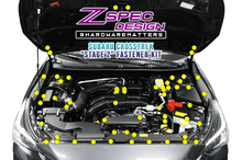 ZSPEC "Stage 2" Dress Up Bolts® Fastener Kit for '18-24 Subaru CrossTrek, Titanium