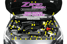 ZSPEC "Stage 3" Dress Up Bolts® Fastener Kit for '18-24 Subaru CrossTrek, Stainless & Billet Hardware
