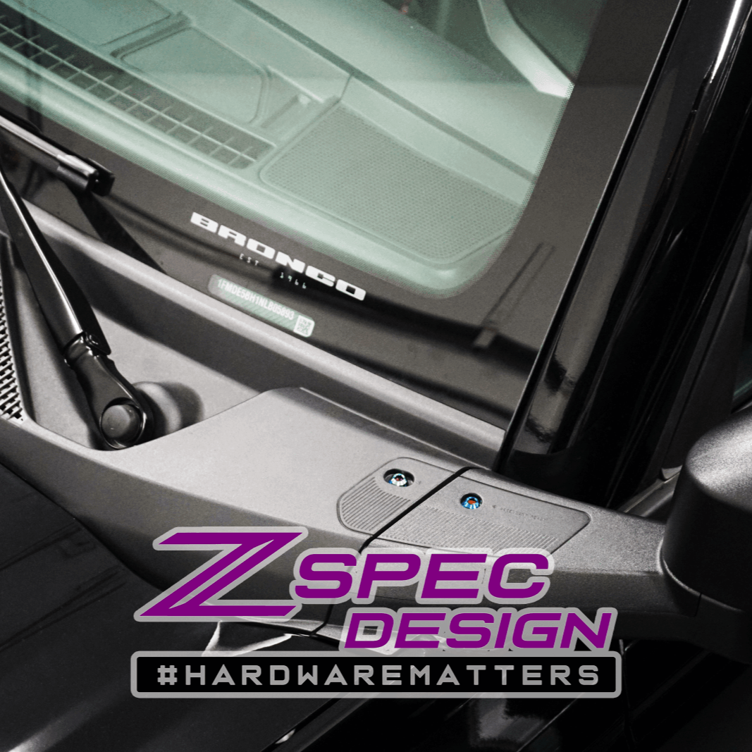 ZSPEC Stage-3 Dress Up Bolts® Fastener Kit for 21+ Ford Bronco 2.7L, Titanium & Billet