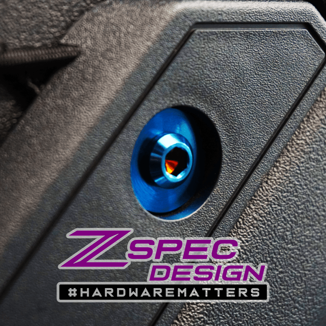 ZSPEC Interior Dress Up Bolts® Fastener Kit for 21+ Ford Bronco 2.7L, Titanium & Billet