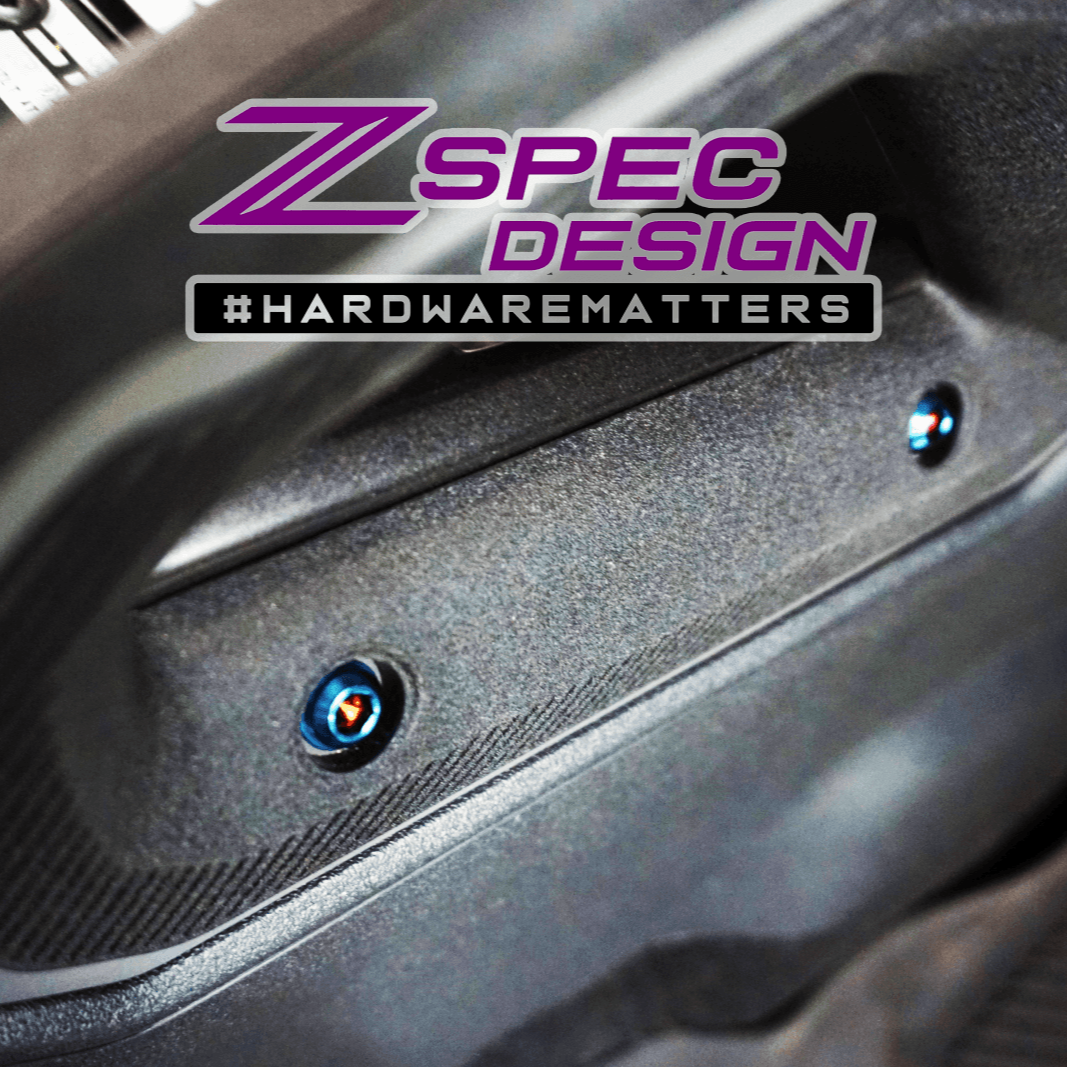 ZSPEC Interior Dress Up Bolts® Fastener Kit for 21+ Ford Bronco 2.7L, Titanium & Billet