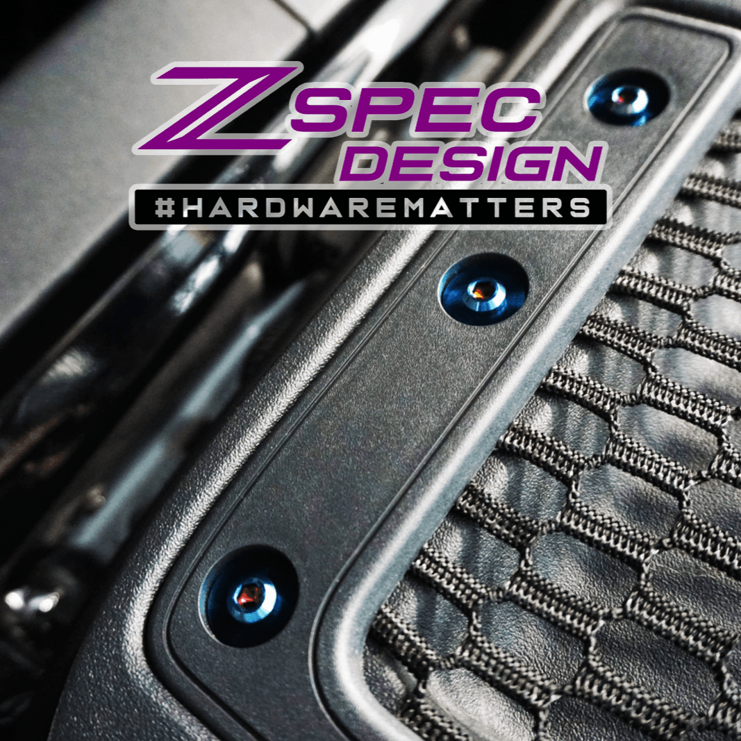 ZSPEC Stage-3 Dress Up Bolts® Fastener Kit for 21+ Ford Bronco 2.7L, Titanium & Billet