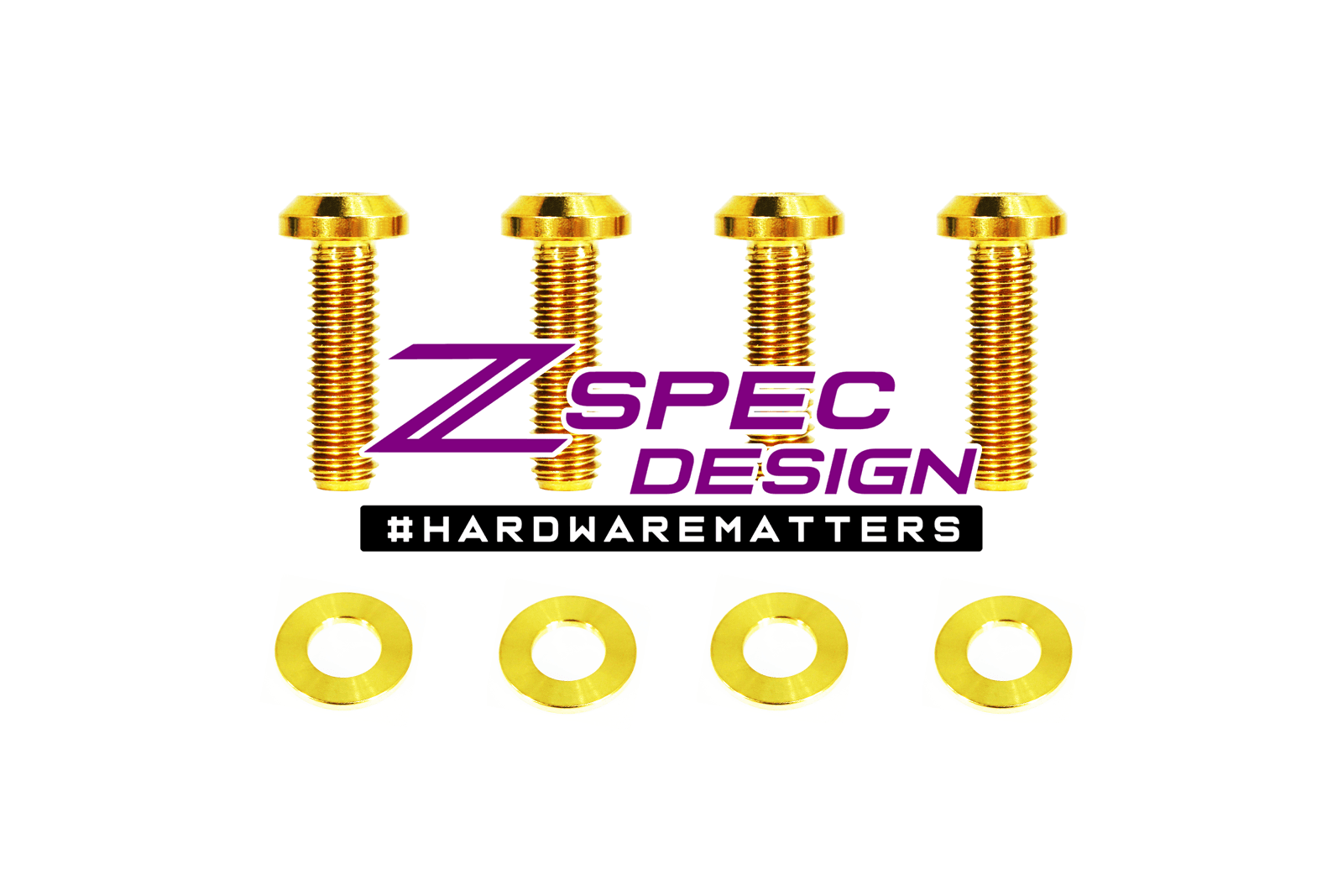 ZSPEC "Brake-Handle Brackets" Fastener Kit for the Honda Grom, Grade-5 Titanium
