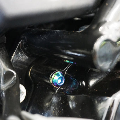 ZSPEC "Right-Side Engine Cover" Fastener Kit for the Honda Grom, Grade-5 Titanium